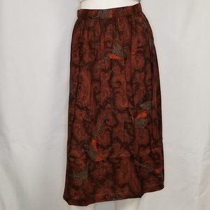 VINTAGE Women's Pheasant Print Skirt